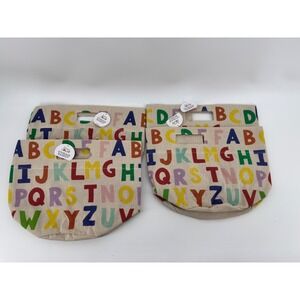 Learn & Play Alphabet Storage Basket 4pc Set ABC Print Fabric Toy Bin